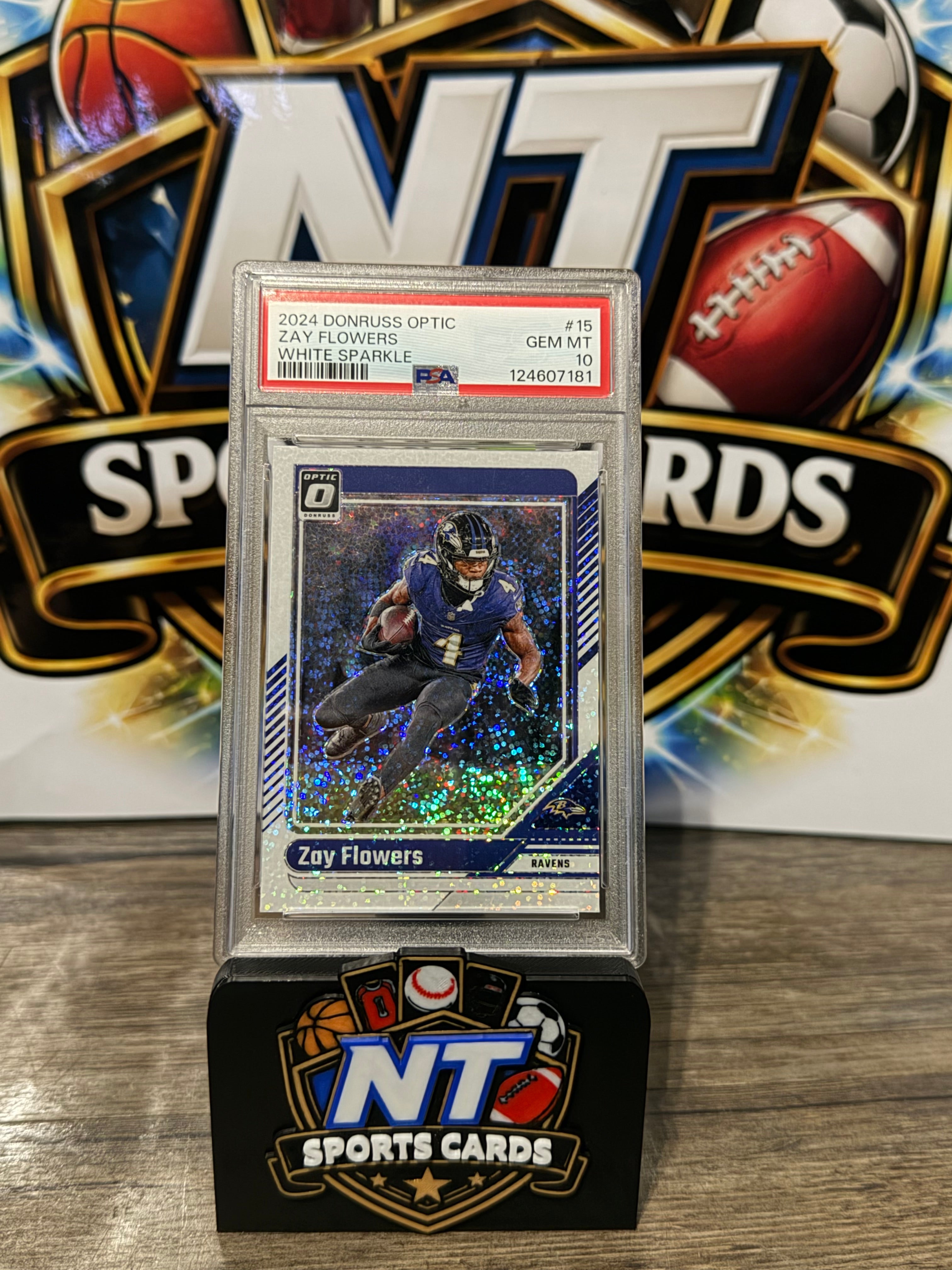 Zay Flowers White Sparkle PSA 10